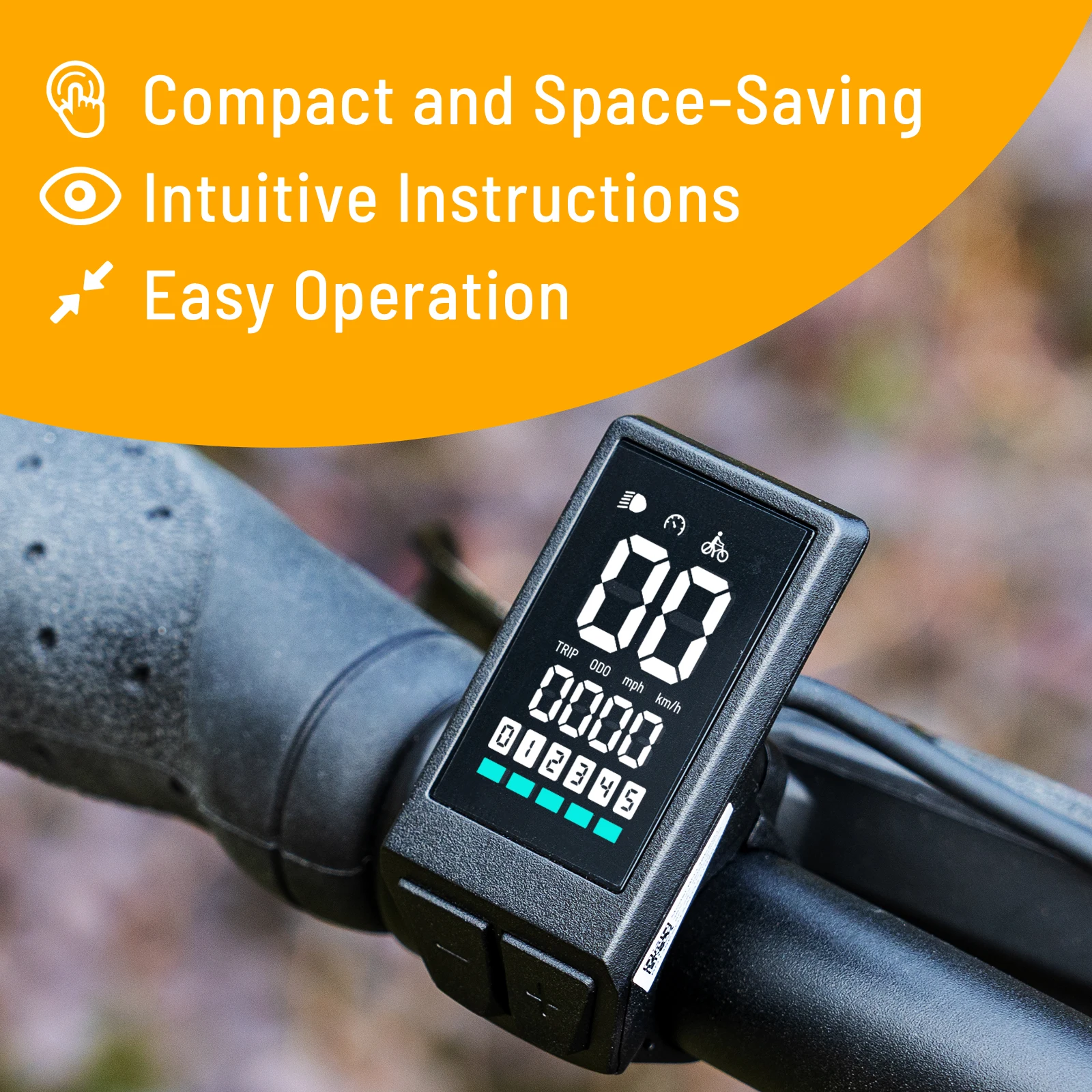 BAFANG eBike LCD Display BN136 5-Pin Mid Drive Motor BBS01 BBS02B BBSHD Conversion Mid Motor with UART Computer Display Protocol 6