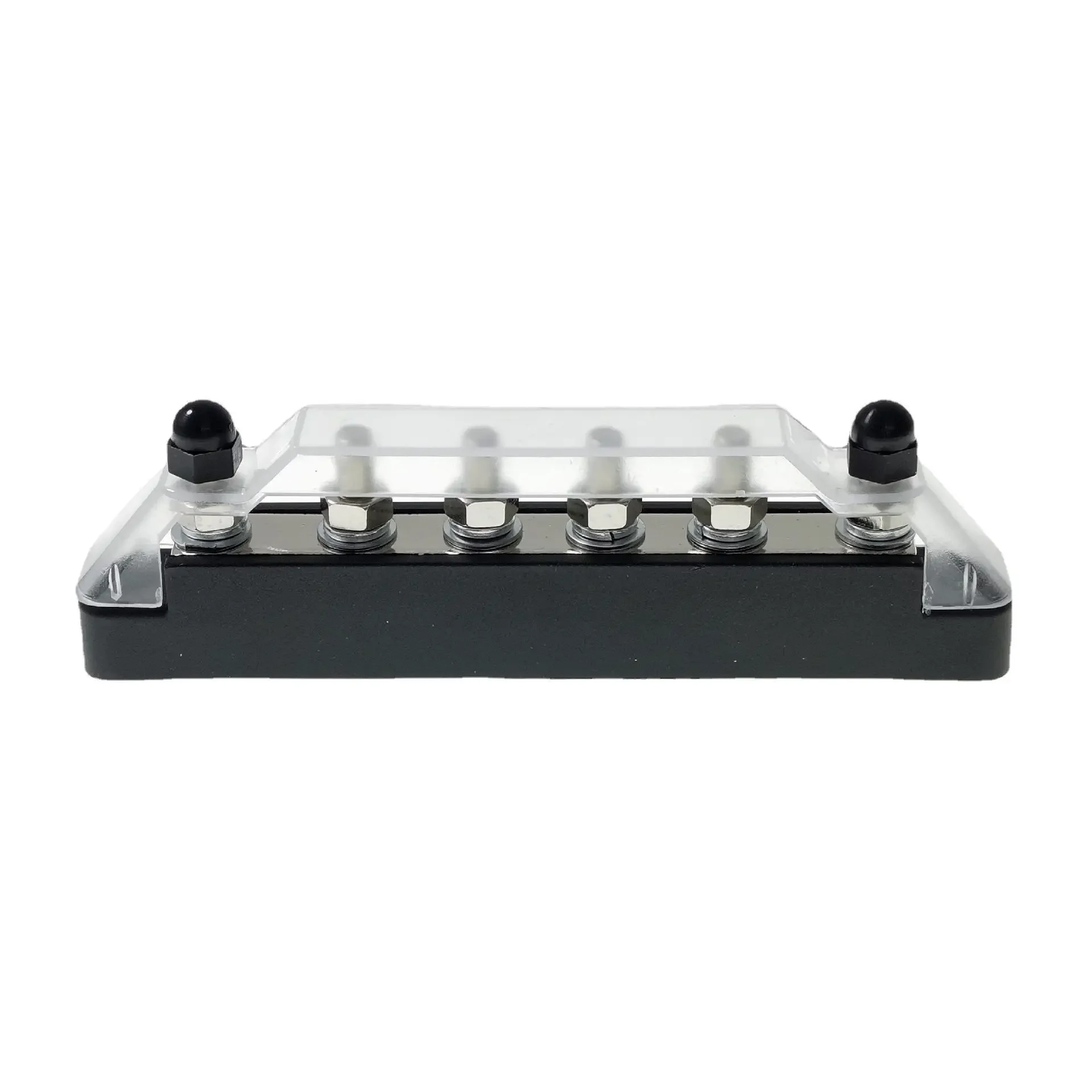 Busbar Single Row Straight Row Block Con Copertura 6 Vie 2 + 4 M6 Corrente 250A Per Rv Yacht