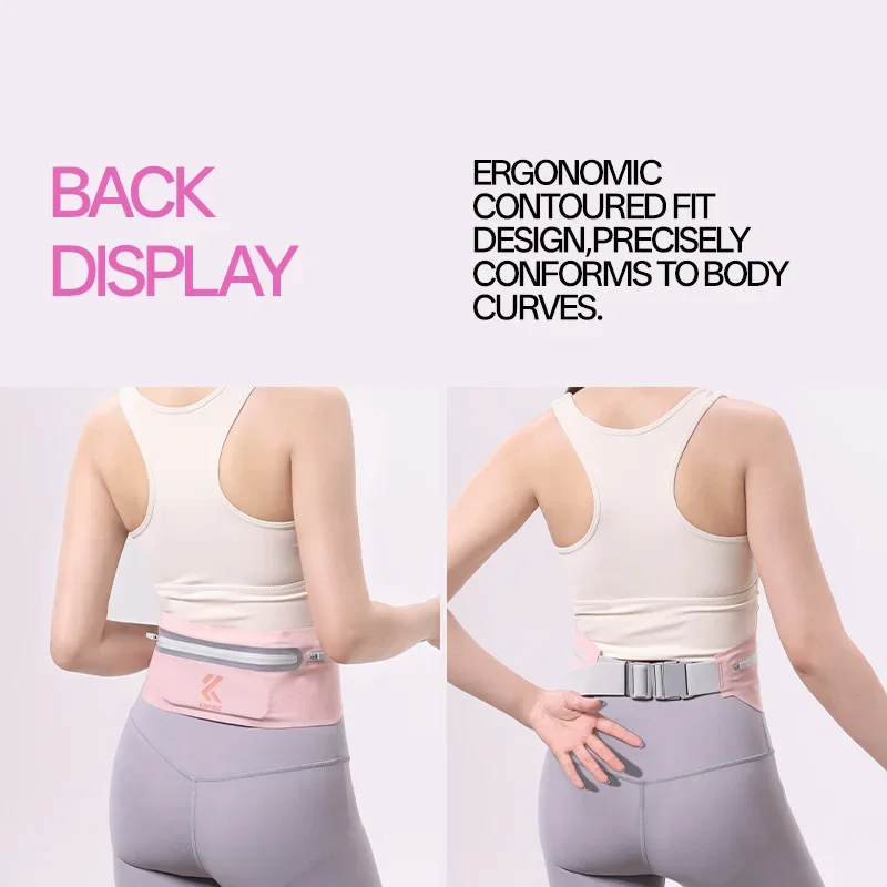 Kapvoe Sports Waist Pack Fanny Pack Wallet Adjustable Men Women Running Pouch Belt Portable Phone Holder Gym Bum Bag