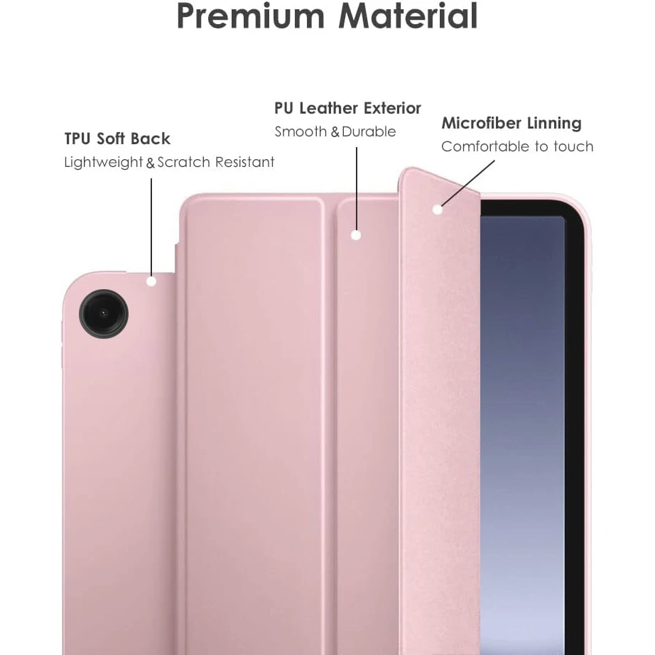 Tri-Fold Magnetic Stand PU Leather Protective Tablet Case, 2023 Edition, 8.7''