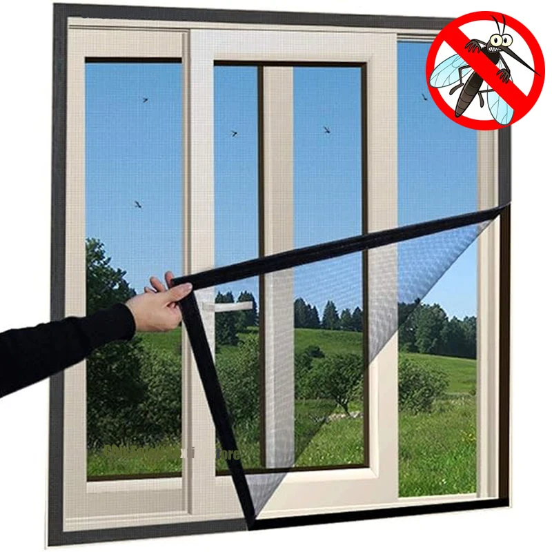 Window Mosquito Net Self-Adhesive Anti Mosquito Door Mesh DIY Free Cutting Anti Fly Insect Curtain Screen