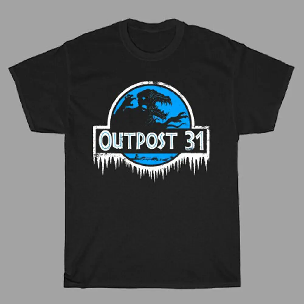 

Мужская черная футболка OUTPOST 31 #31, Высококачественная брендовая футболка, Повседневная футболка с принтом, 100% хлопок