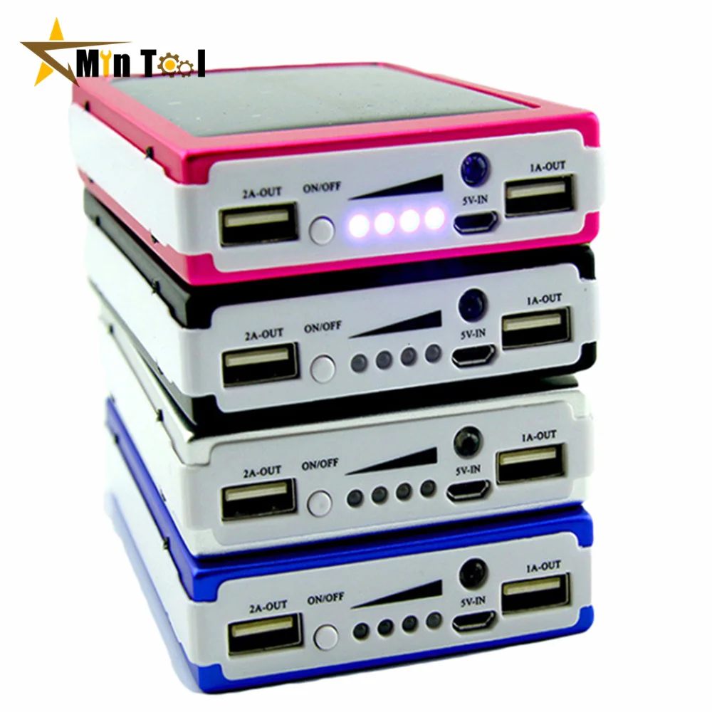 Portable Dual USB LED PCBA Circuit Board Solar Power Panel Home DIY Solar Panel Bank 18650 Battery DIY Home Charger portable solar charger