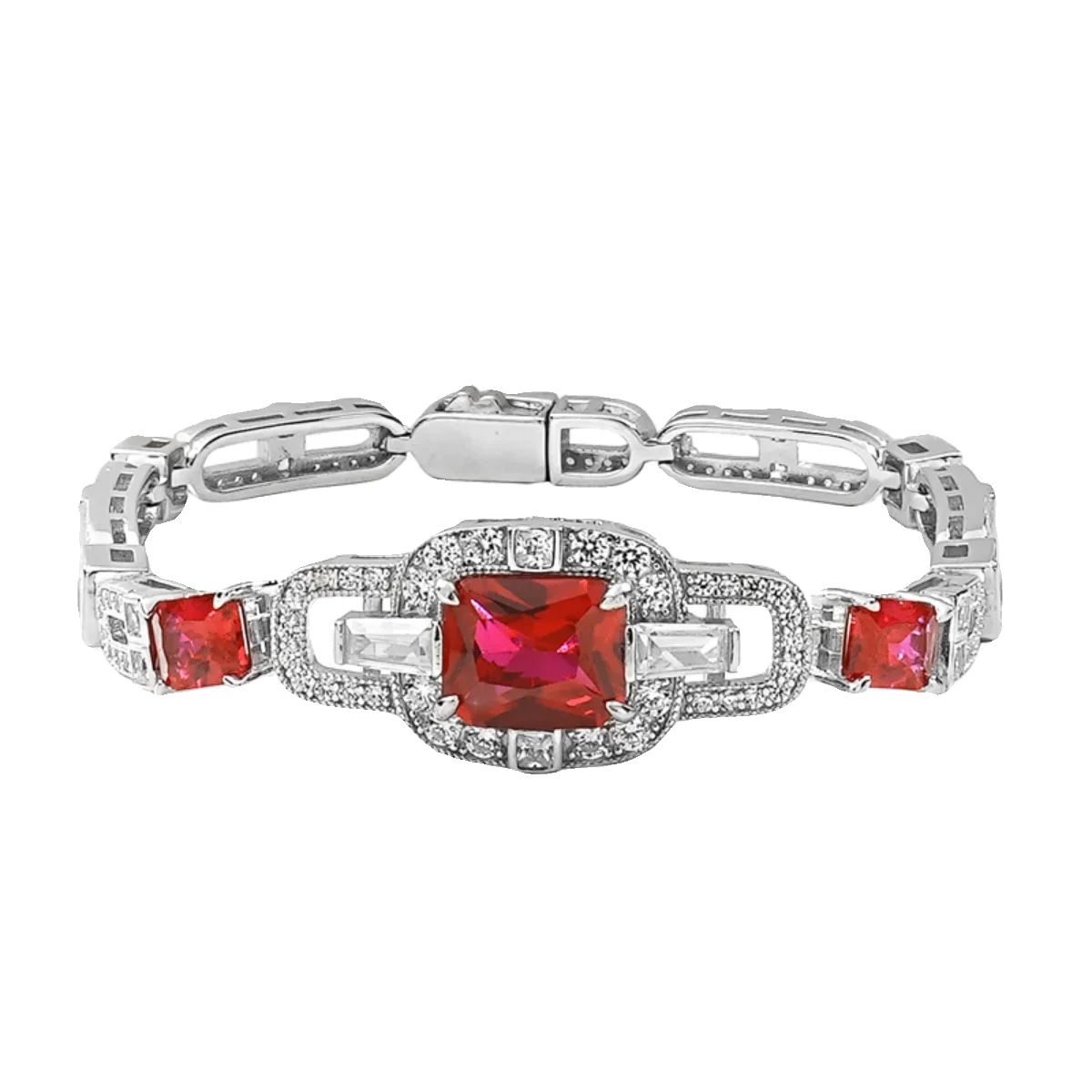 New artificial Caibao high carbon diamond 925 silver bracelet with versatile and niche design for engagement jewelry for women