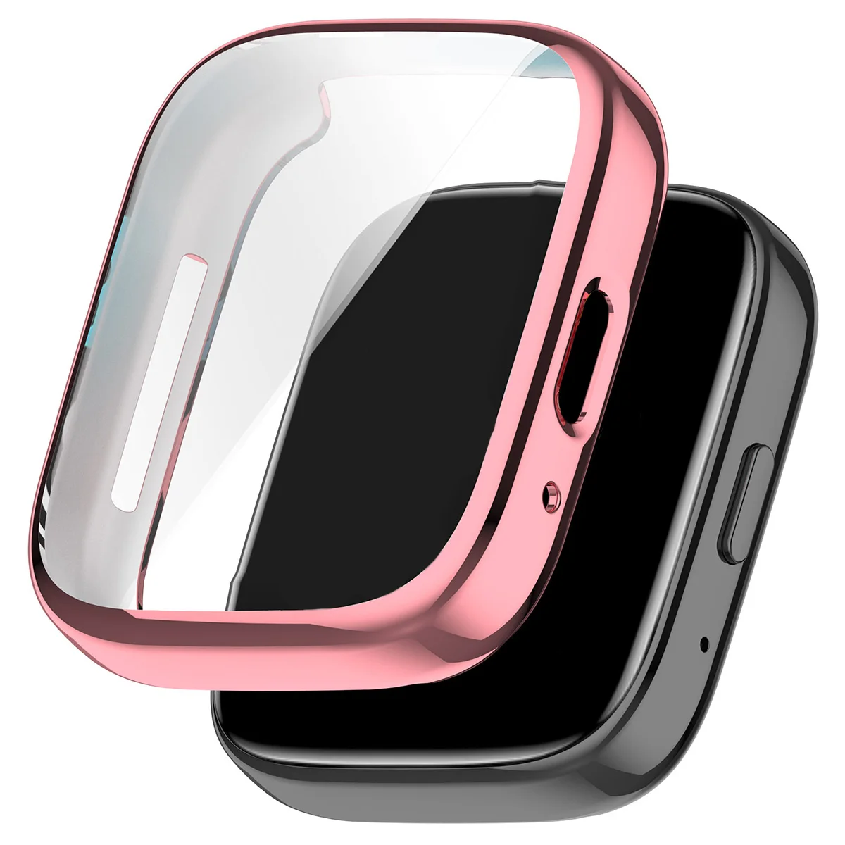 TPU Soft Silicone Smartwatch Case with Glass Screen Protector Cover