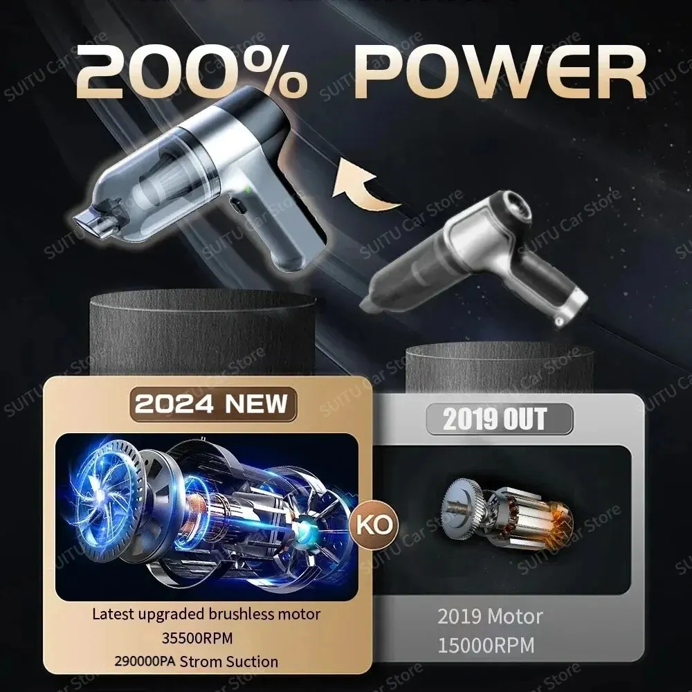 Mini Car Wireless Handheld Portable Vacuum Cleaner for Home Appliance Poweful Cleaning Machine Car for Keyboard