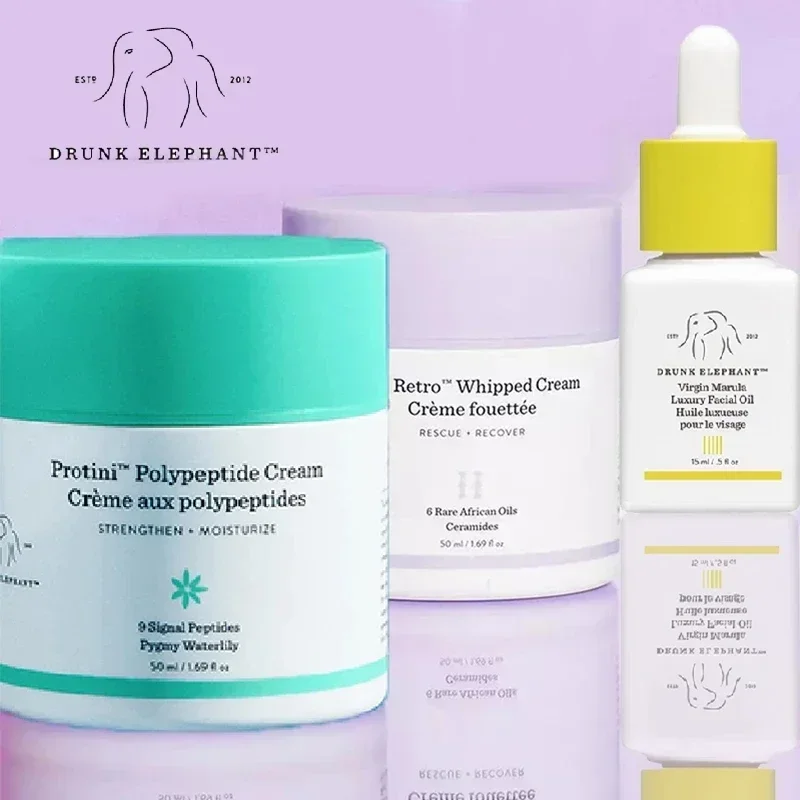 

DRUNK ELEPHANT SKIN CARE SET PROTINI POLYPEPTIDE CREAM LALA RETRO WHIPPED CREAM VIRGIN MARULA OIL SERUM whitening cream cosmetic