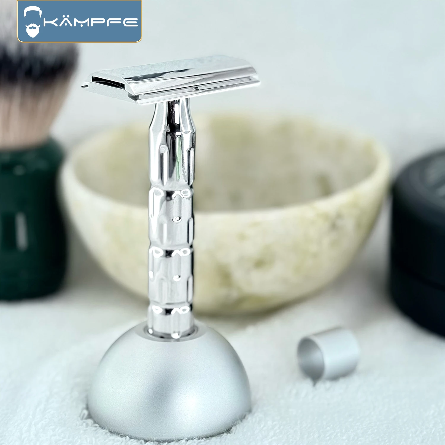 KAMPFE Manual 316L stainless steel men's Mild safety razor boyfriend father gift CNC machining
