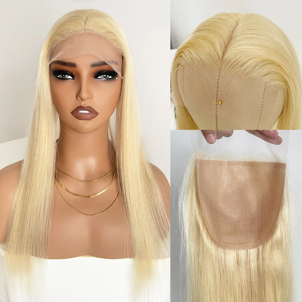 5''X5'' Silk Top Lace Closure #613 Blonde Silk Base Virgin Human Hair Lace Closure Pre Plucked Clips In Straight Hair Toppers