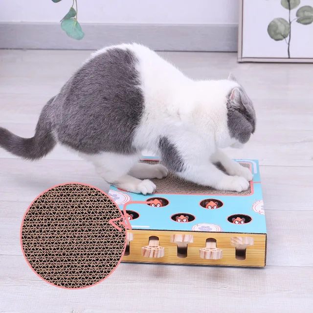 Cat Playing Toy Hamster Machine Kitten Games Teasing Interactive Toys Hunting Scratching Bite Accessories Pet Cat Supplies 4