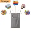 Over-the-Door Hanging Laundry Basket Wall-mounted Dirty Clothes Storage Organizer for Bathroom Toy Storage 5