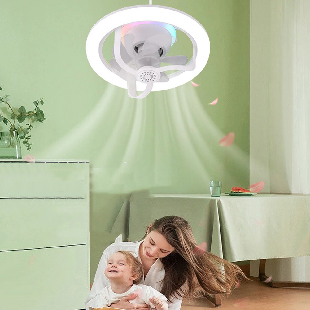 Ceiling-Fans-Light-E27-RGB-LED-Light-Smart-Ceiling-Fan-Remote-Control ...