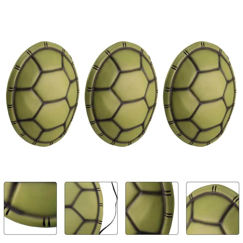 

3 Pcs Eva Turtle Shell Tortoise Costume Boys Backpack Halloween Prop Clothing Props