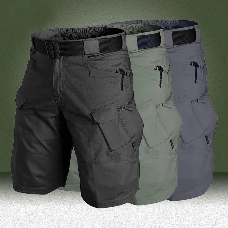 Men Urban Hunting Tactical Shorts Upgraded Waterproof Quick Dry Multi-pocket Short Pants Outdoor Hunting Fishing Cargo Shorts sport shorts