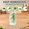 Herb Crisper Saver Container Refrigerator Side Opening Container Herb Vegetable Keeper Fresh Bottle Kitchen Gadgets 4