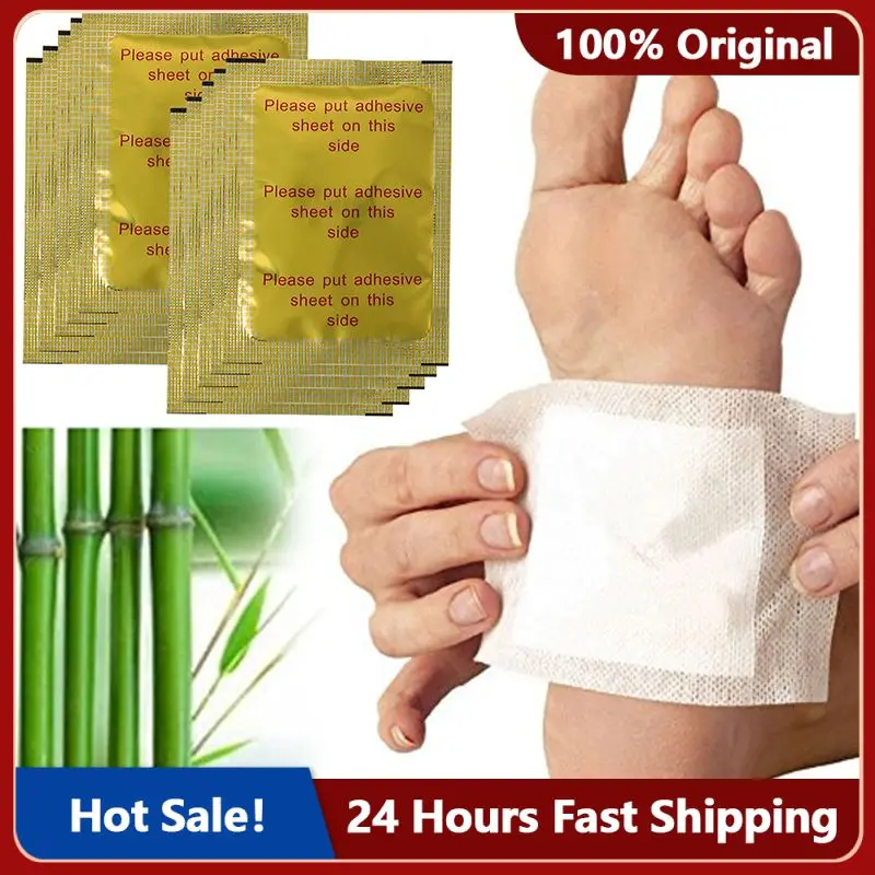 

Foot Patches Detox Foot Pad Ginger Salt Extract Toxin Removal Weight Loss Promote Sleep Relieve Fatigue Care Foot Sticker