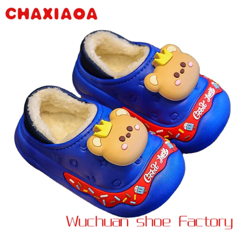 

Winter Children's Cute Rabbit Plush Slippers Boys Home Indoor Shoes Furry Kids Slippers For Baby Girls Cotton Slippers With Shoe