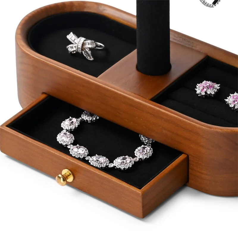 MISHITU Multifunctional Watch Display Storage Rack New Solid Wood Wrist Watch Stroage Rack Bracelet Jewelry Display Stand Props 5