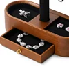 MISHITU Multifunctional Watch Display Storage Rack New Solid Wood Wrist Watch Stroage Rack Bracelet Jewelry Display Stand Props 5
