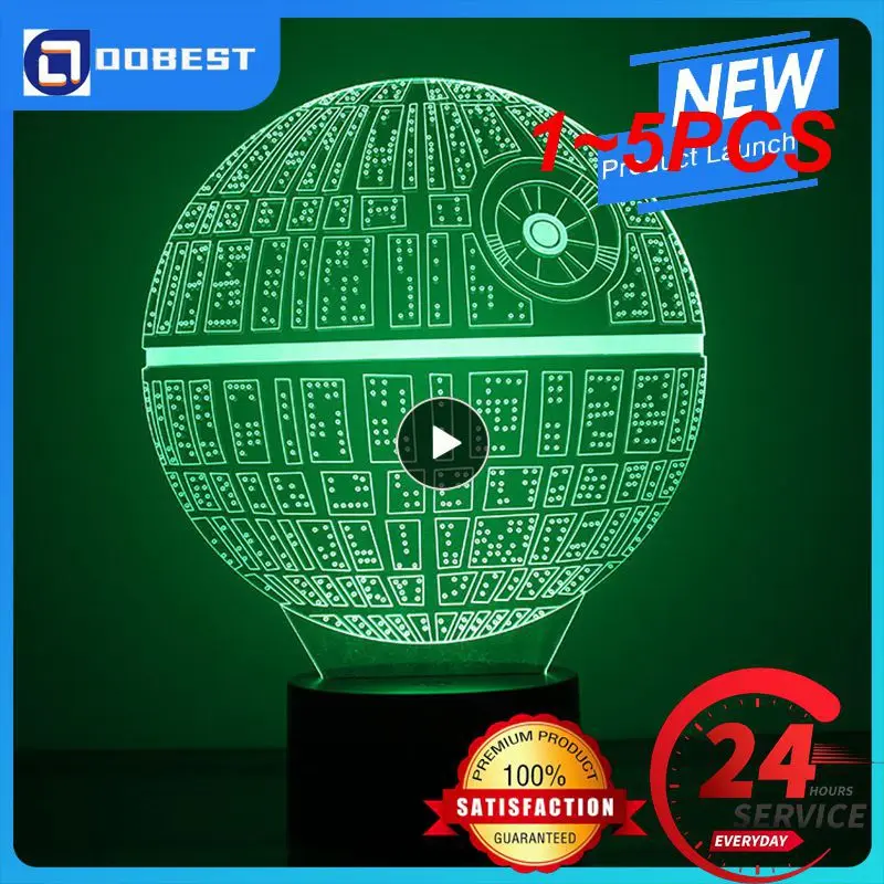 

1~5PCS Creative Death Star Light Lampada USB LED Lighting 7 Colors Bedroom Lamp Decor Nightlight for Kids Christmas Gift