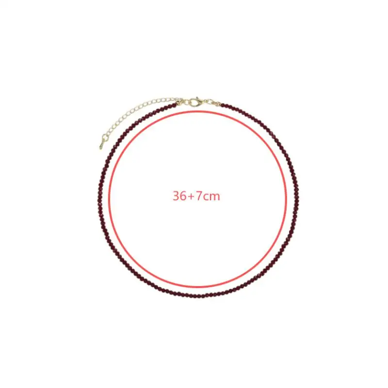 1/3 Stück modische rote schwarze Kristallglasperlen-Halskette mit einzigartigem Design und luxuriösem Gefühl für Schlüsselbeinschmuck – Detail 9