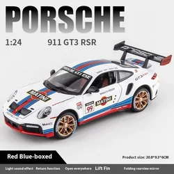 Porsche 911 GT3 RSR Alloy Sports Car Diecast Model with Sound & Light (Blue)