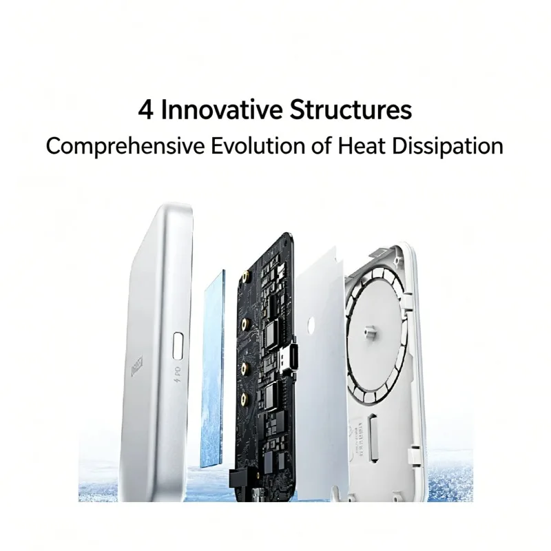 유그린 마그네틱 M.2 2230 NVMe SSD 케이스, 아이폰15-17 안드로이드 PC용 10Gbps 알루미늄 케이스, 휴대용 게임 및 ProRes 저장 장치
