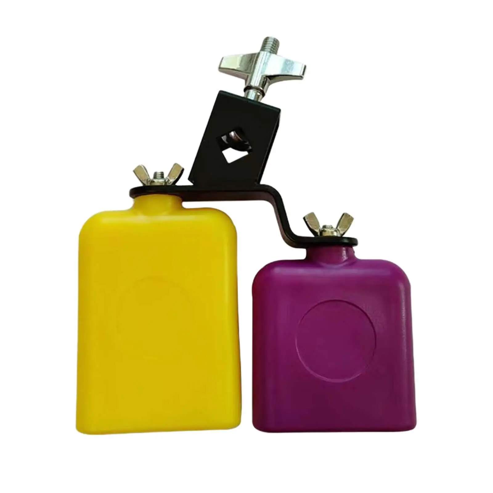 Hand percussion cowbell High and Low Tones Bicolor Cowbell Drum Accessories Jam Block with Mount