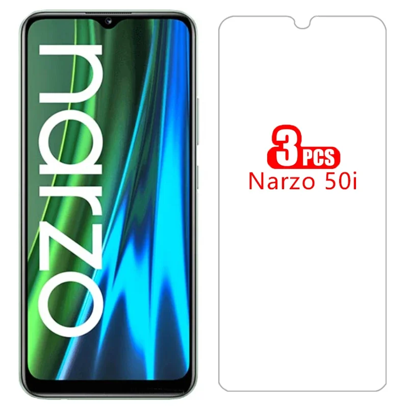 Custodia Per Realme Narzo 50I Cover Screen Protector Vetro Temperato Su Narzo50I 50 I I50 Coque Realmi Reame Relme Ralme Real Me Mi