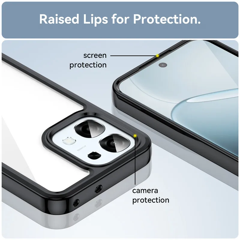Colorful Soft Edge Silicone Transparent Bumper Case