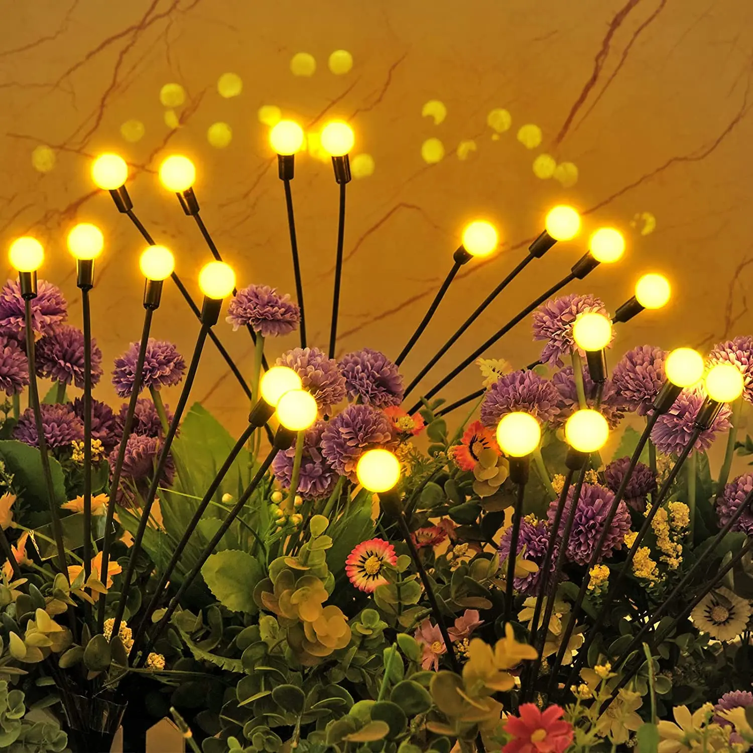 Solar Lights 12LED Firefly Firework Outdoor Waterproof Swaying Light for Yard Patio Pathway Decoration,Garden Light,Solar Decoration Light