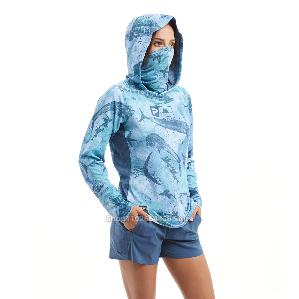 Pelagic Fishing Shirt Women Sun Protection T-Shirts Sweatshirt