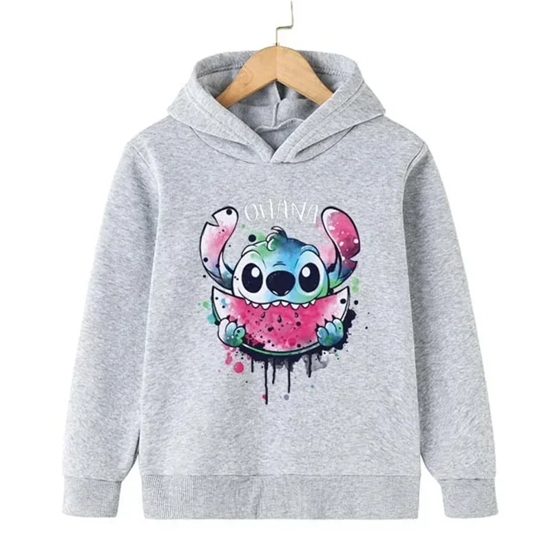 Kawaii Lilo 스티치 후드, 어린이 의류, 여아 의류, 소년 의류, 가을 따뜻한 스티치 맨투맨, 어린이 상의