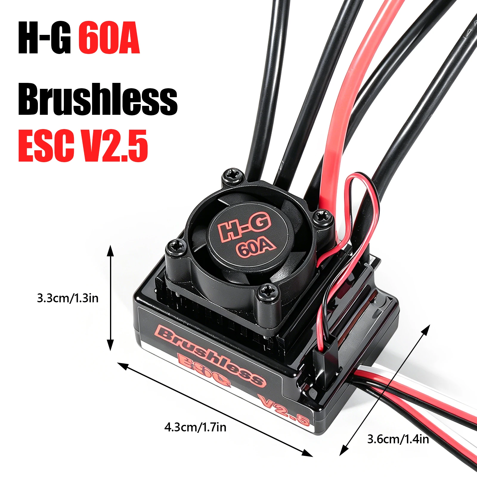 Installation du Contrôleur de Vitesse Électronique RC Brushless 60A H-G60A sur châssis de voiture RC WPL 1/10