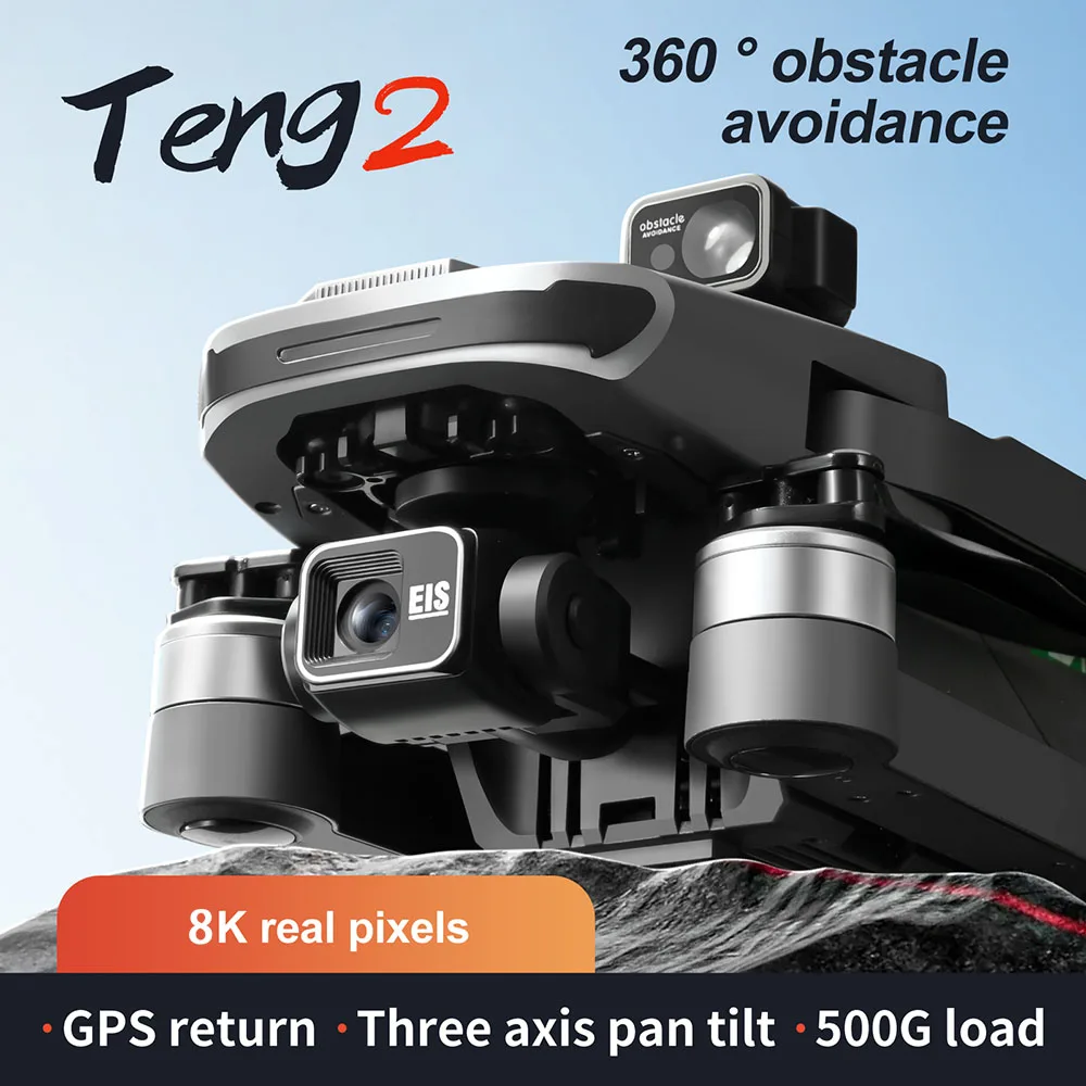 듀얼 카메라 짐벌 장애물 회피 드론, 브러시리스 비행기, 0.5KG 광학 흐름, 64G 메모리 카드, RC 드론, S155, 3 축