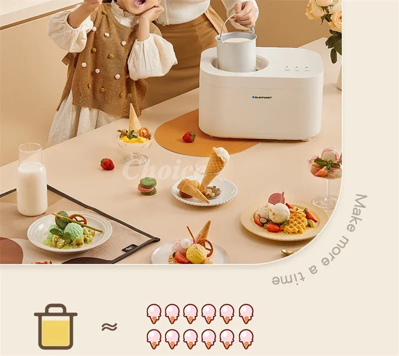 Household Small Ice Cream Maker Automatic Hard Ice Cream Machine Self-Refrigerating Large Capacity Cone Ice Cream Machine 3