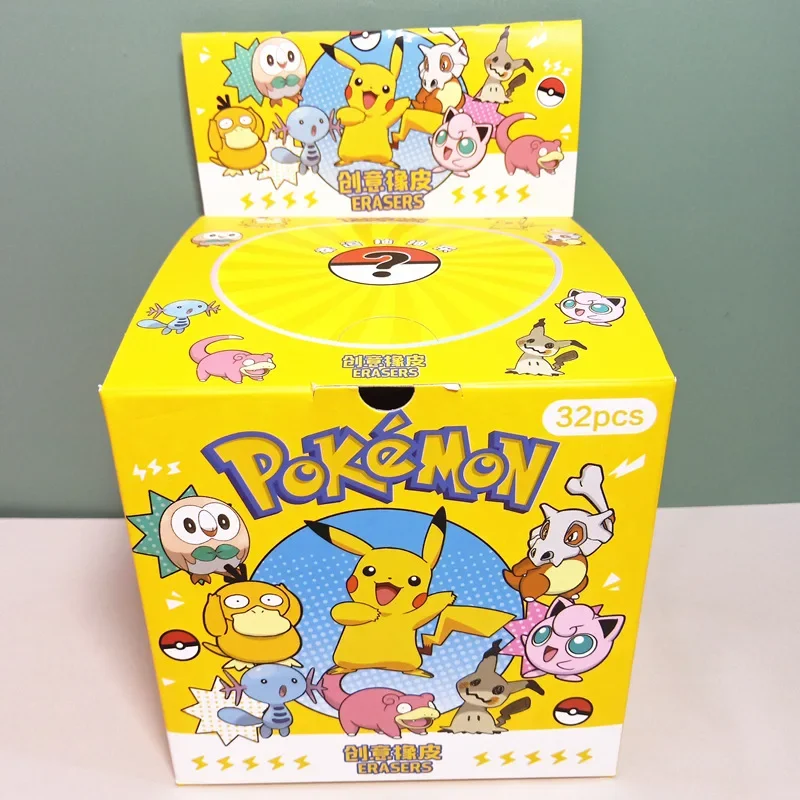 

32Pcs Pokemon Pencil Eraser Pikachu Crayon Figure Model Charizard Cartoon Student Stationery School Stationery Christmas Gift