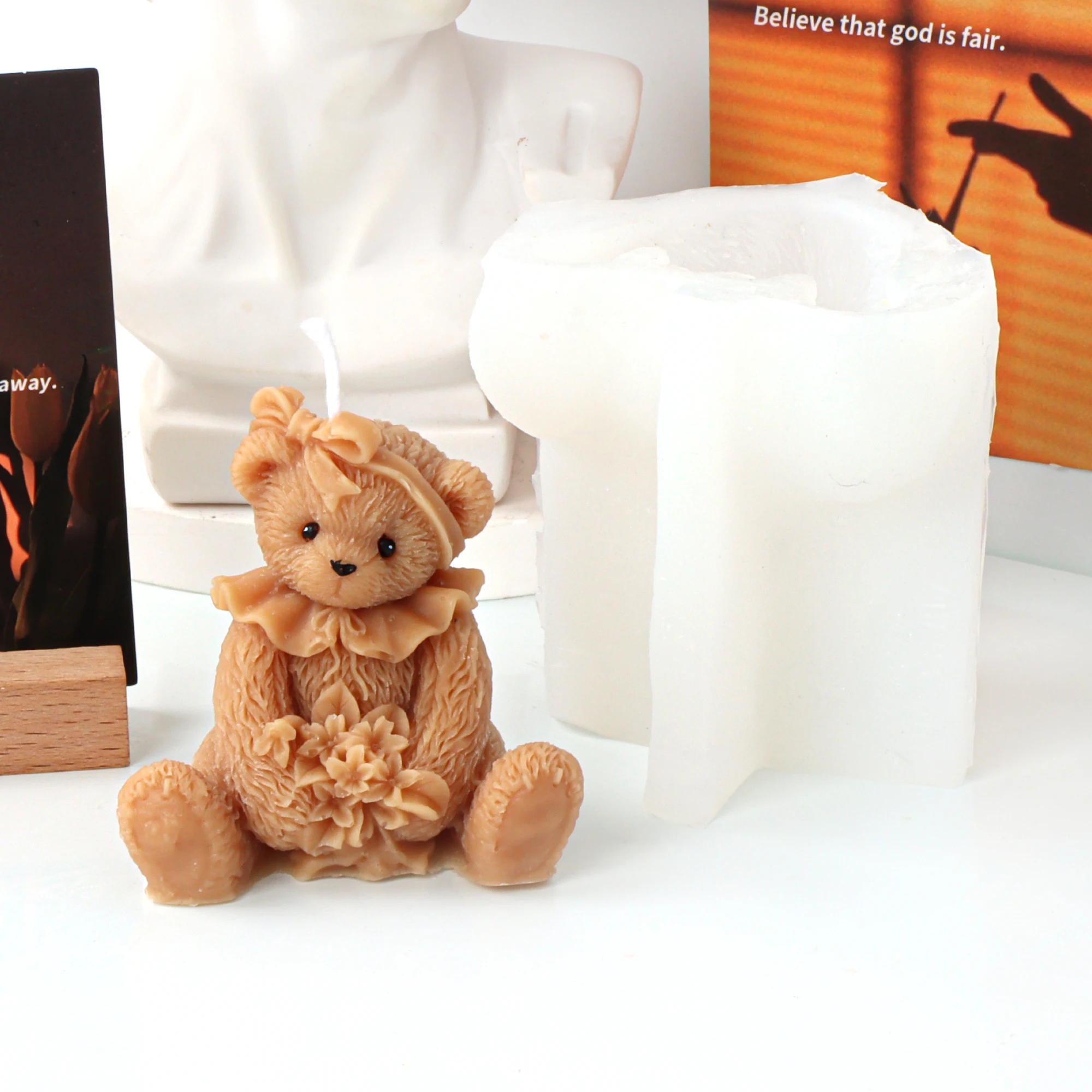 Stampo Per Resina Decorazioni Stampo In Silicone A Forma Di Orso 3D | Per Candele Fai Da Te, Cioccolato, Resina E Decorazioni Stampo 3D