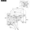 Bunk Beds Twin Size House Loft Bed with Slide, Storage Shelves and Light, Climbing Ramp, Low Loft Bed Frame, Bunk Beds for Kids 4