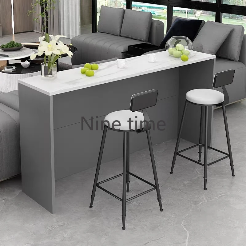 

Modern Kitchen Bar Table Reception Design Art Wall Bar Counter Table Nightclub Luxury Tavolo Pranzo Tavoli Da Pranzo Furniture