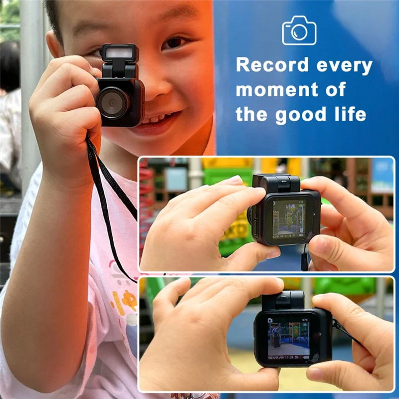 Monoreflexes Style Mini Camera HD1080P CMOS With LCD Screen Flash Lamp And Battery Dock Portable Video Recorder DV