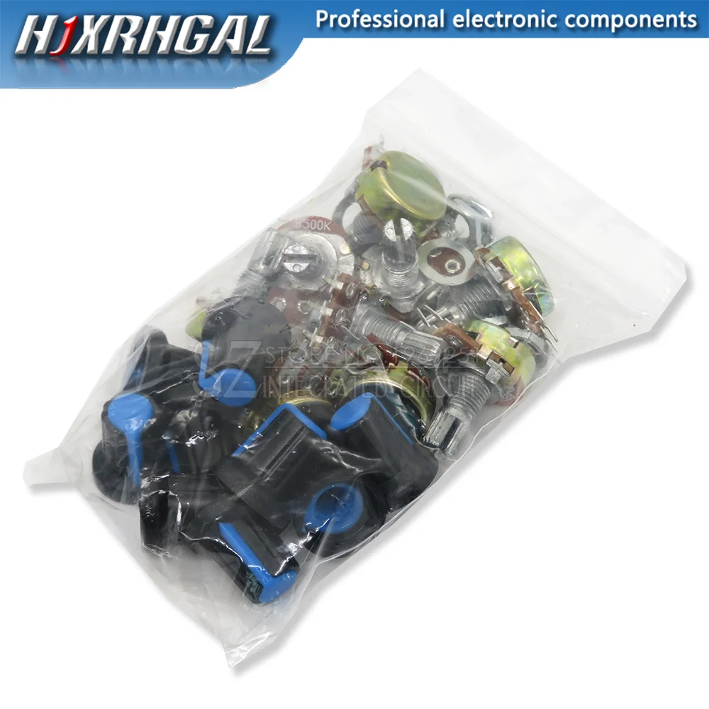 9Pcs Wh148 Potenziometro Rotativo Conico Lineare Con Tappo Manopola Blu B1K ~ B1M 1K 2K 5K B10K 20K 50K 100K 500K 1M Ohm Ag2 Igmopnrq