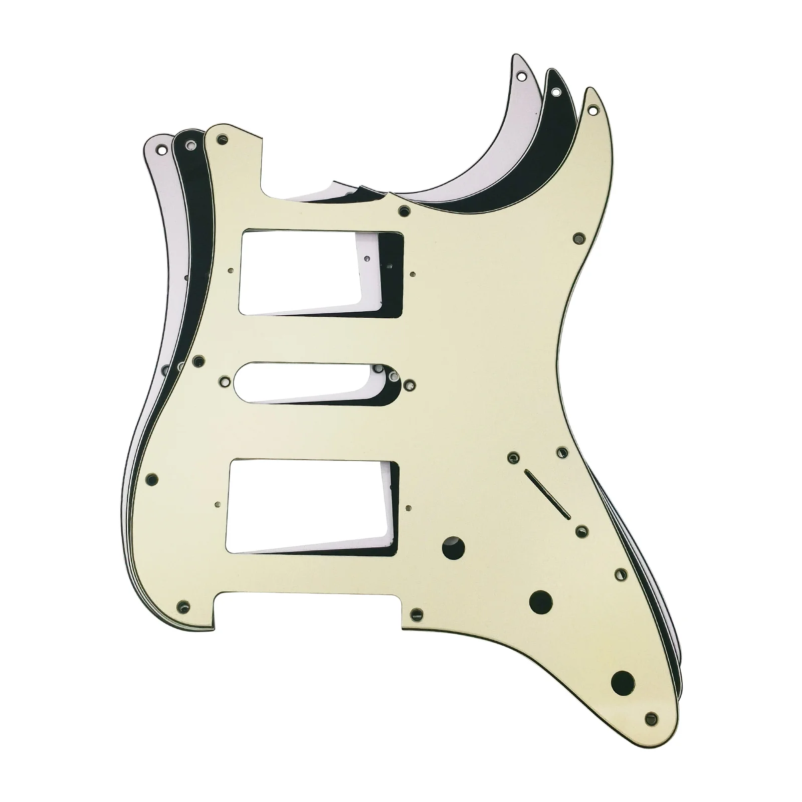 PHRILM HSH 11-Loch 3-Schicht E-Gitarren-Schutz, inklusive Befestigungsschrauben – für E-Gitarren-Enthusiasten, passend für ST – Detail 2