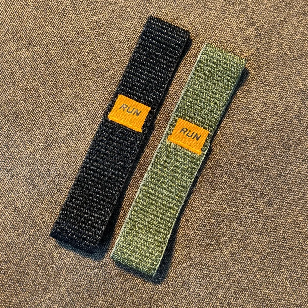 Breathable Nylon Loop Sport Watch Strap, Lightweight Metal-Free Hook & Loop Band