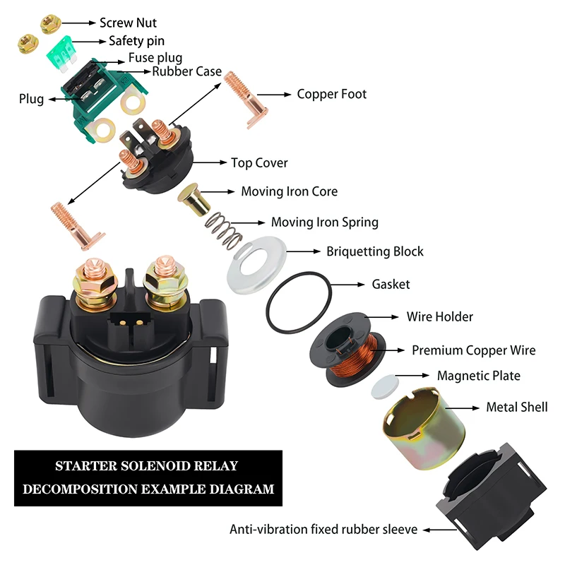 로드 열정 하이 퀄리티 오토바이 부품 스타터 릴레이, Ducati M400 M 400 2002 27010-1075 27010-1314