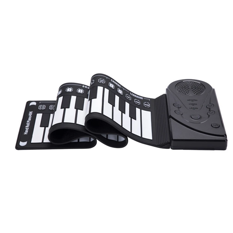 

49 Keys Digital Keyboard Piano Portable Flexible Silicone Electronic Roll Up Piano Children Toys Built-In Speaker