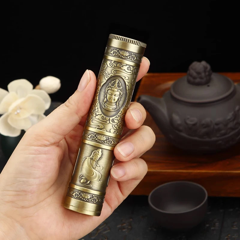 Vintage Dragon-Embossed Metal Incense Storage Box - Waterproof and Stylish Incense Holder