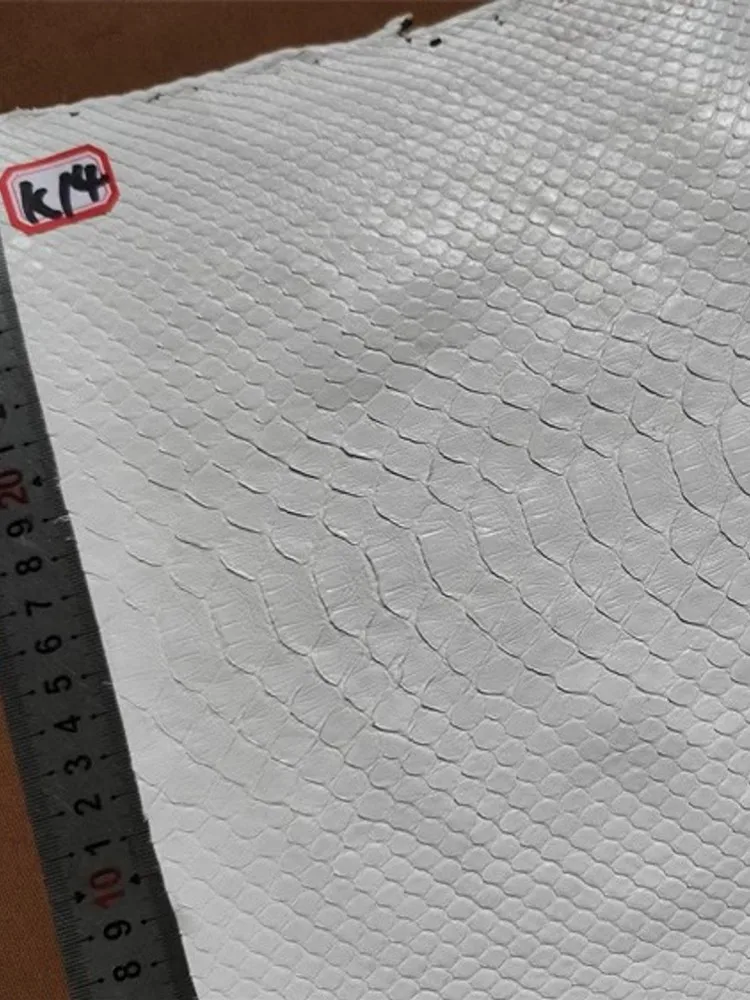White Python Skin Fabric For DIY Wallet Genuine Leather Material New Color Piece Leathercraft Soft Leather Accessory