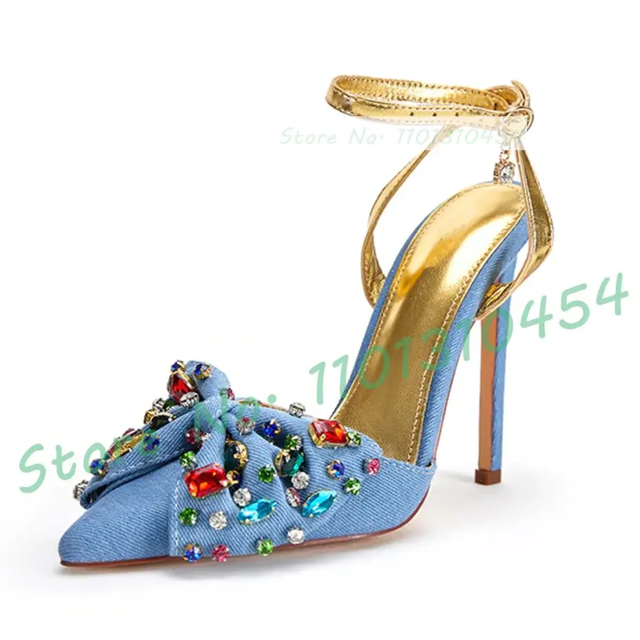 Blue Embellished Heels | ShopStyle