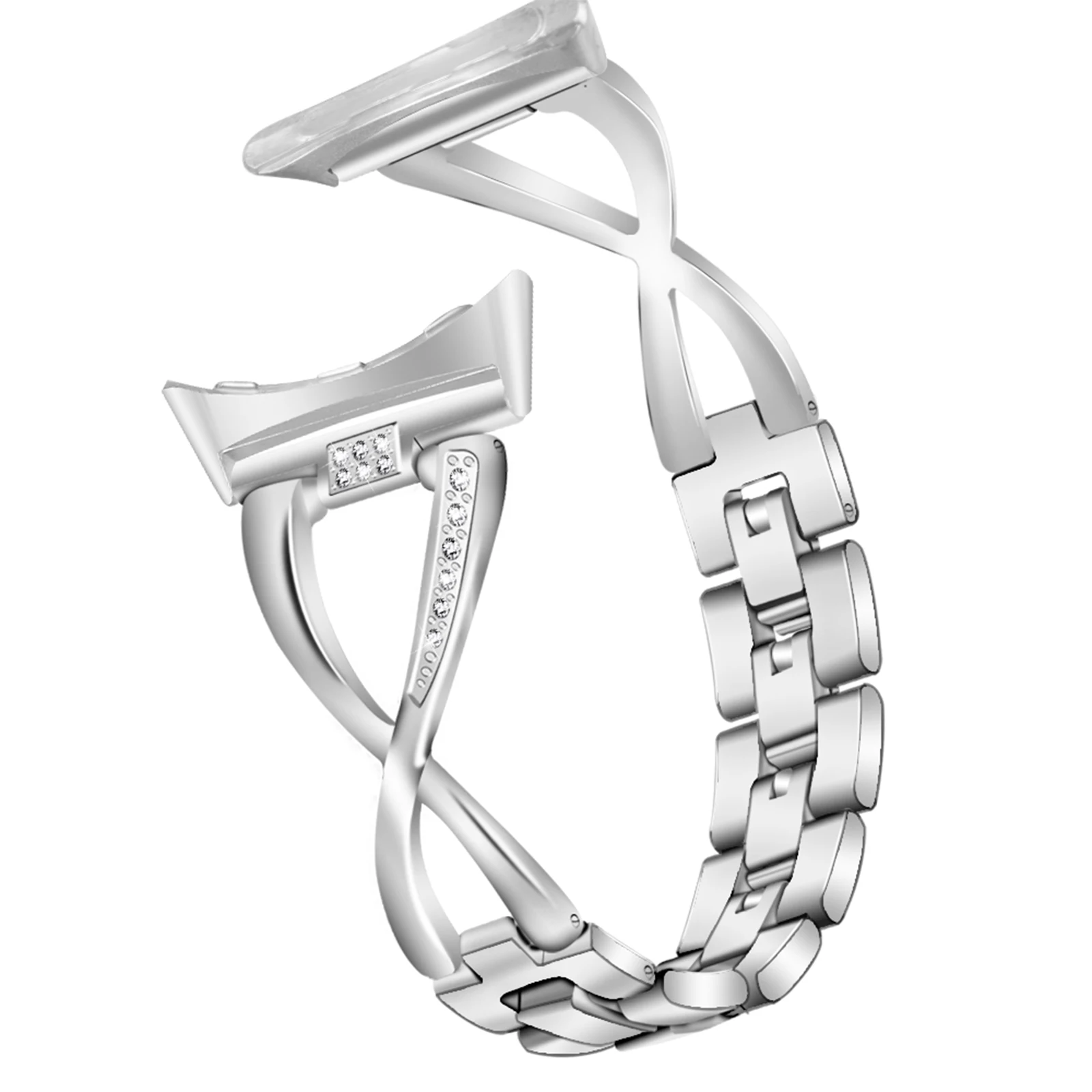 Elegant Bling Diamond Band - Fashion Women's Metal Bracelet Strap